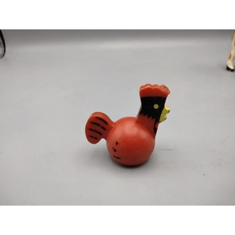 4 Vintage Fisher Price Little People Lot Farm Animals Chicken Rooster Cow Sheep